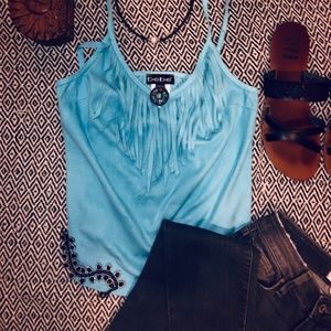 Bebe Fringe Top
